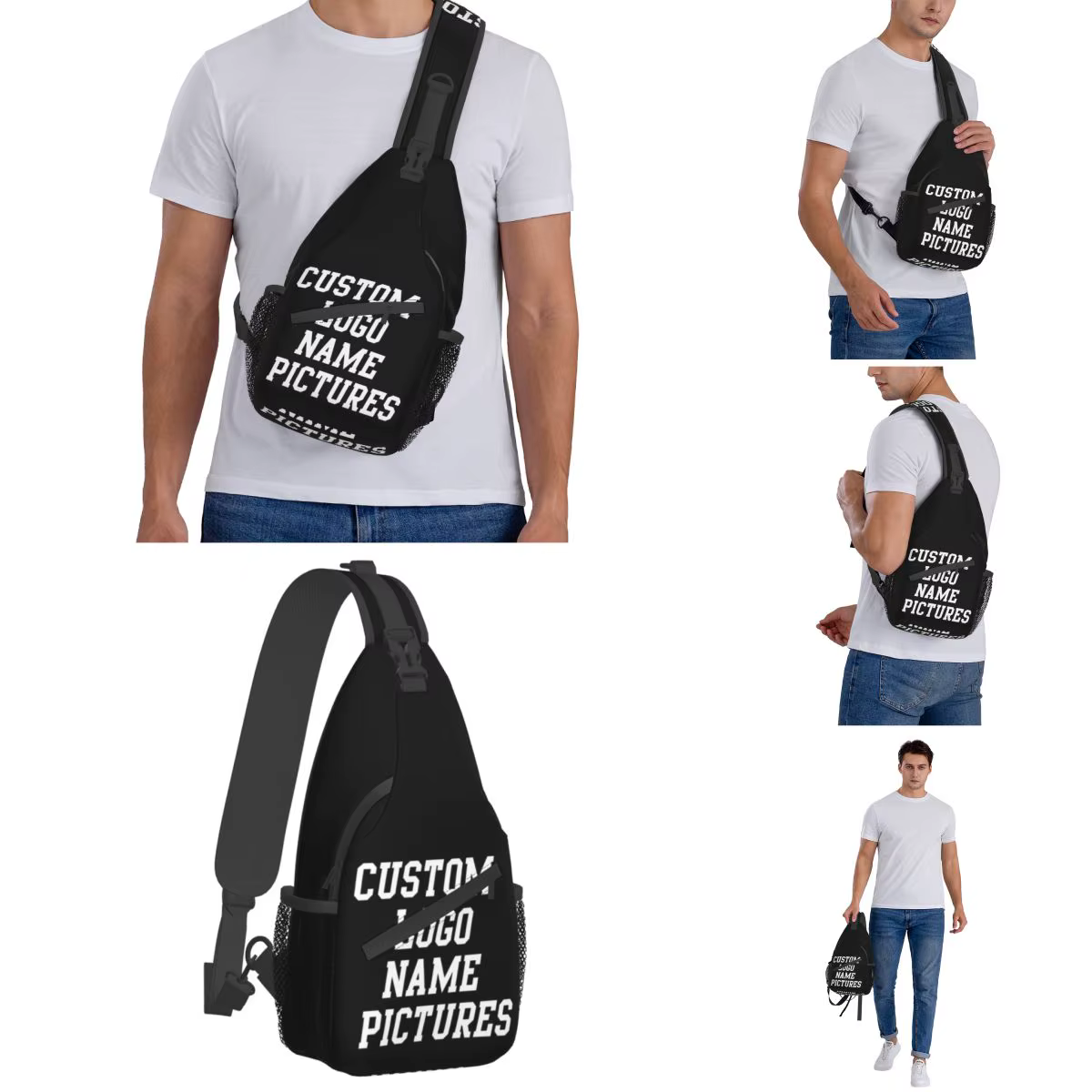 Sac à Sangle Personnalisé avec Photo et Image pour Femme