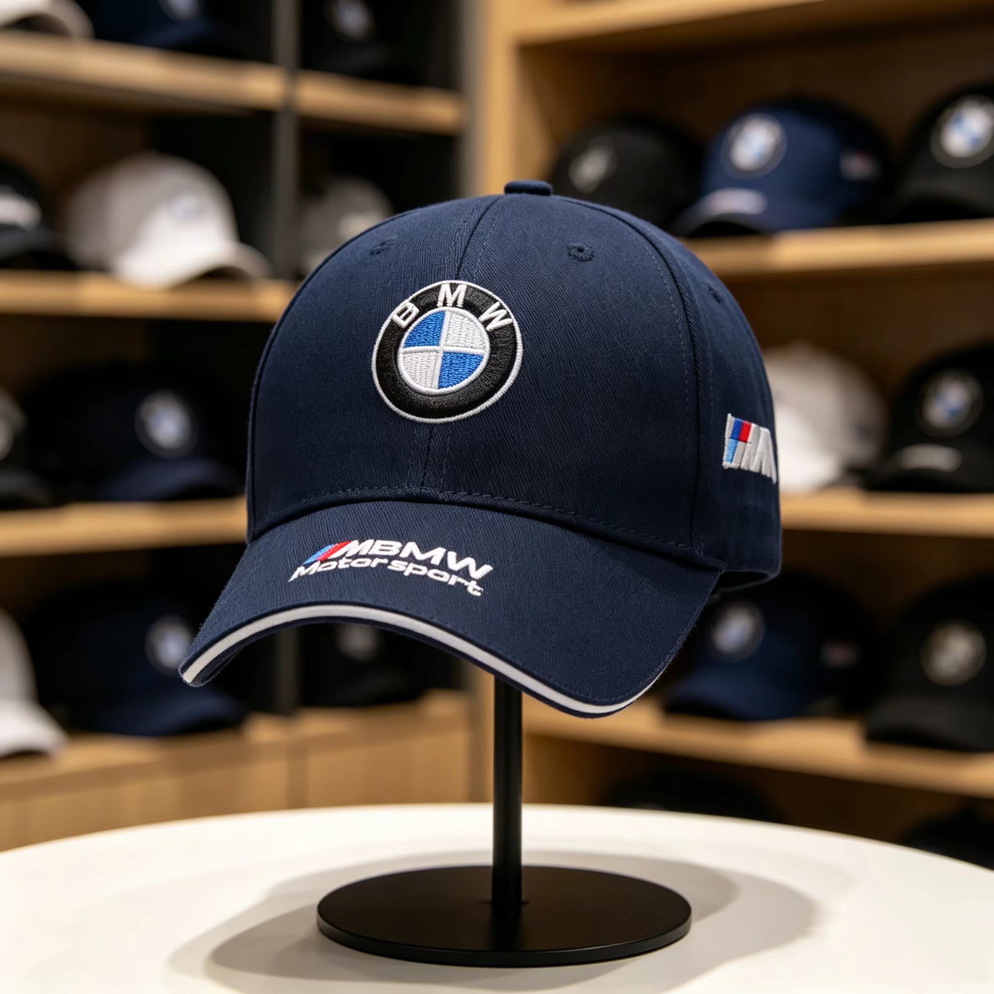 Casquette de baseball brodée avec emblème Motorsport