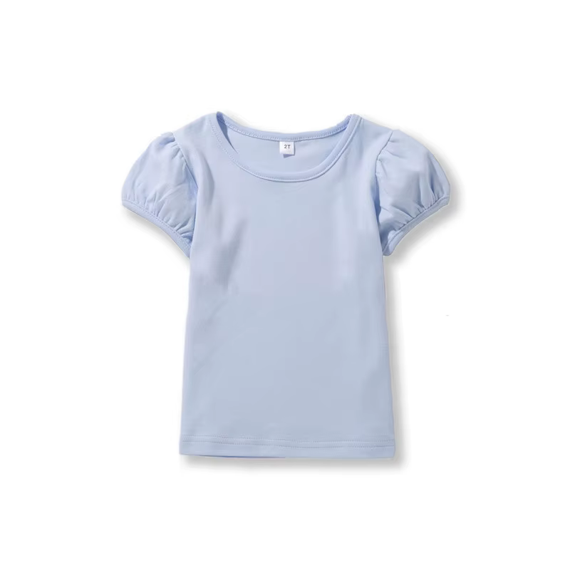 Filles 100% coton à manches courtes été bouffée t-shirts pour l'école et le jeu enfant en bas âge adolescents