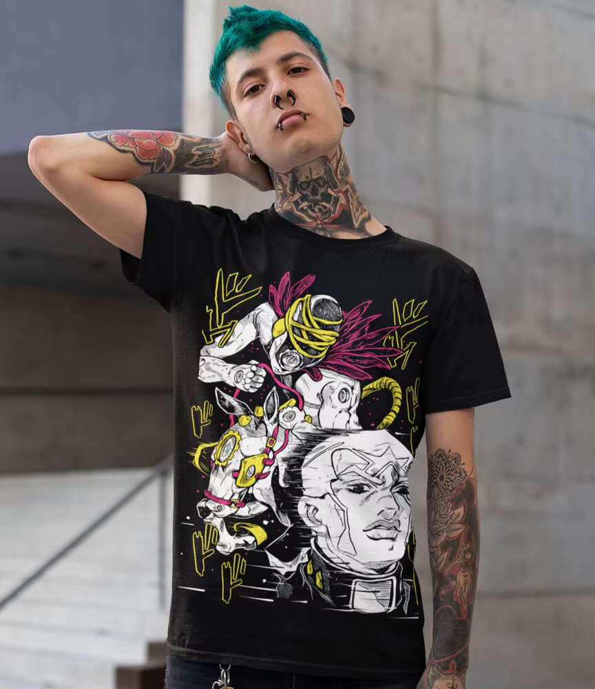 T-shirt Manga Made in Heaven, JoJo's Ives Arre Adventure, Anime Shirt