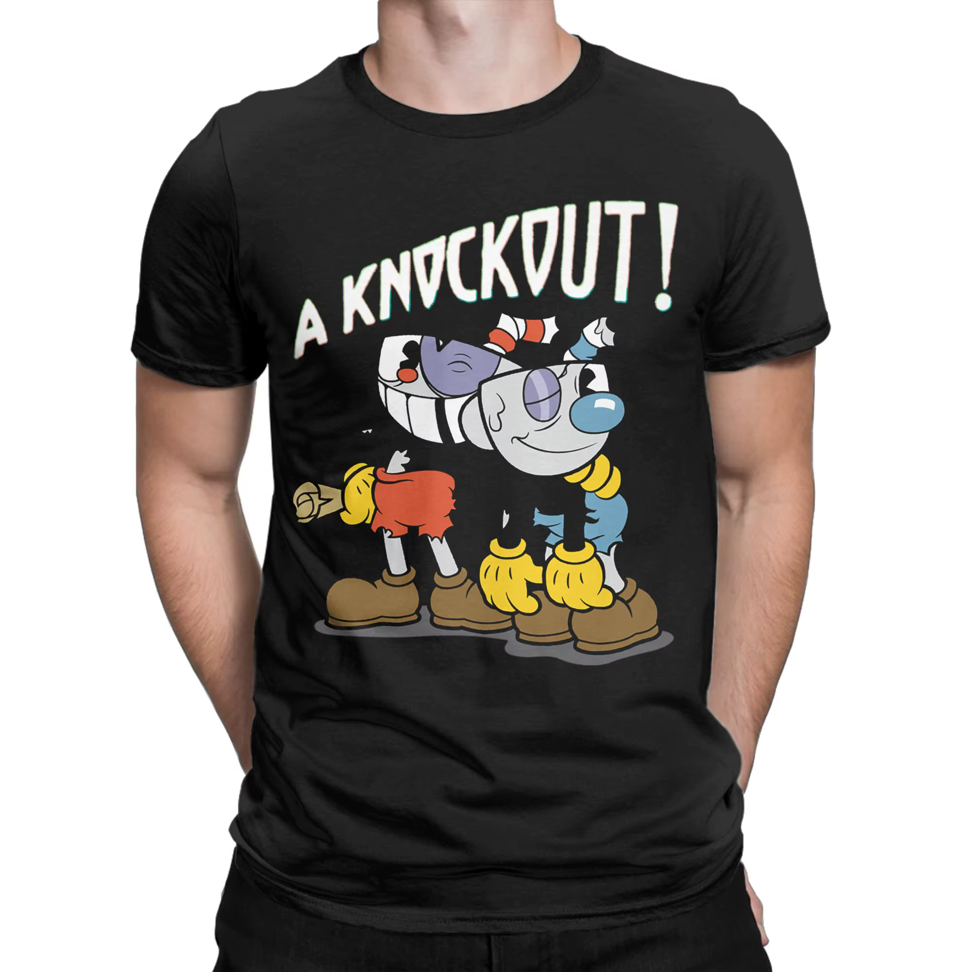 Knockout Cuphead t-shirt pour hommes