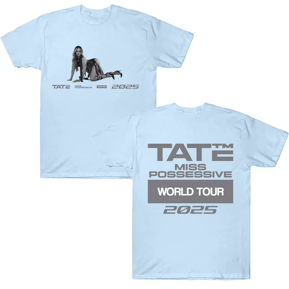Tate McRae Miss Possessive 2025 World Tour Tee Hommes Femmes Vêtements Coton Manches Courtes T-shirts D'été T-shirt Y2K Hauts Fans Cadeau