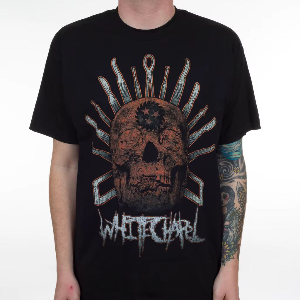 T-shirt en coton avec motif du groupe Whitechapel