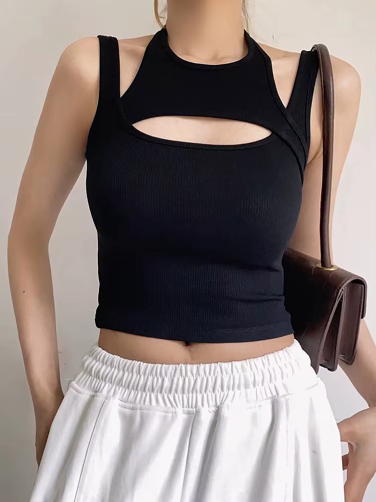 Asolls-Crop Top Y2K E-girl Hollow Out Corset Top