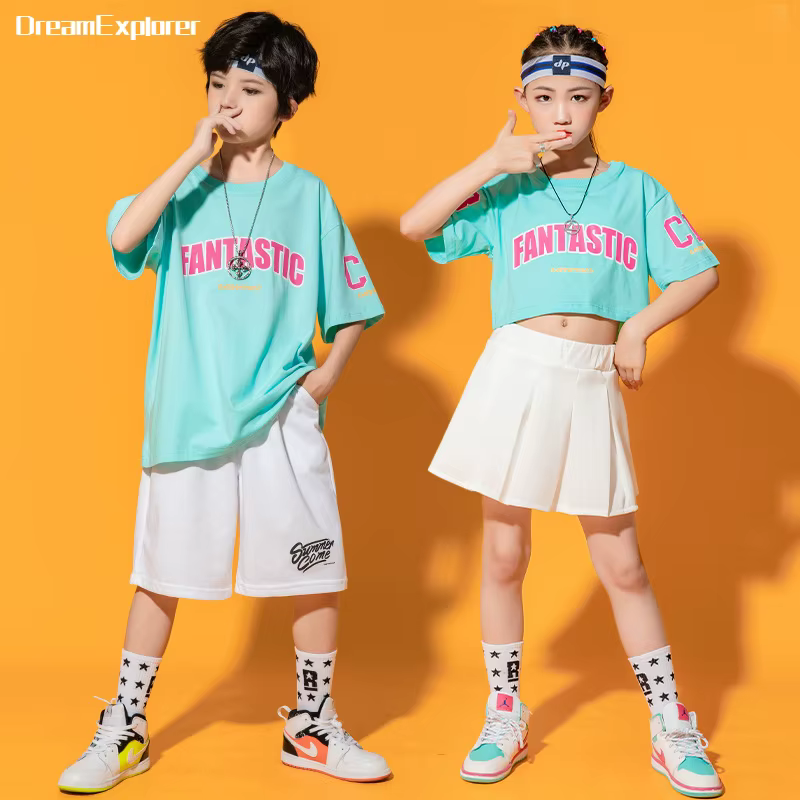 T-shirt et short de danse de rue pour garçons et filles