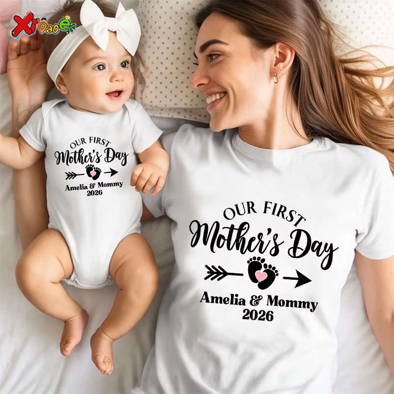T-shirt Fête des Mères Tenues Personnalisées Nos Premières Chemises