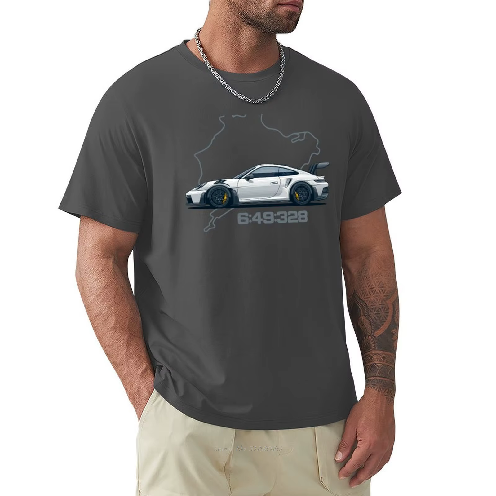 992 GT3 RS Nordschleife T-shirt pour un garçon grande taille hauts garçons blancs hommes vêtements t-shirts mode