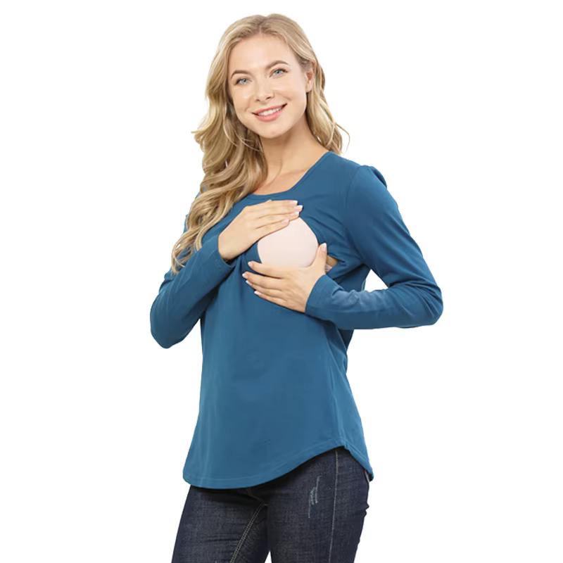 Automne à manches longues grossesse vêtements de maternité hauts d'allaitement pour les femmes enceintes haut