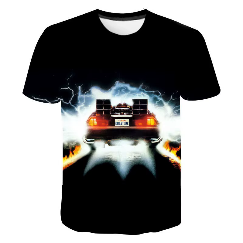 Film retour vers le futur 3D imprimé T-Shirts hommes femmes décontracté mode surdimensionné à manches courtes t-shirt