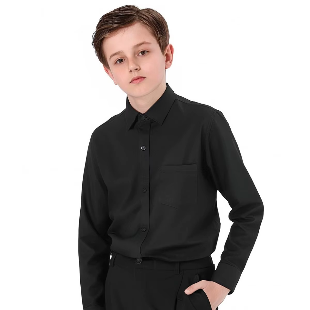 Chemise noire pour garçons