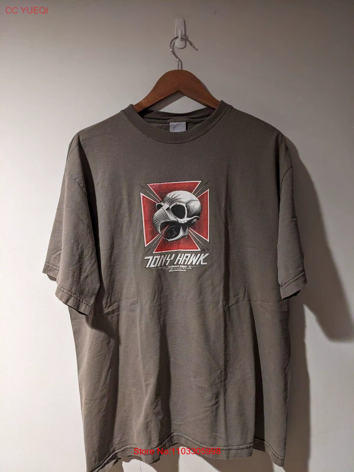 Vintage Tony Hawk Powel Peralta BirdHouse Skateboard Vert Marron X-Large T-Shirt