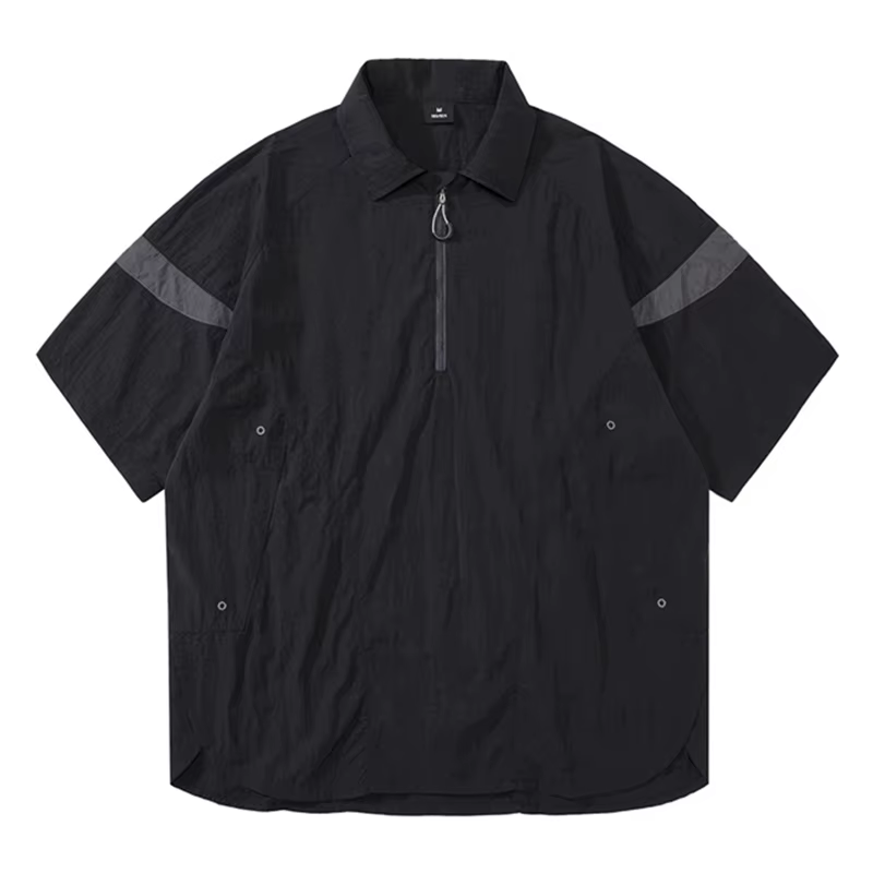 Nouveaux Polos Homme Rétro Américains 2026 à Demi-Zip