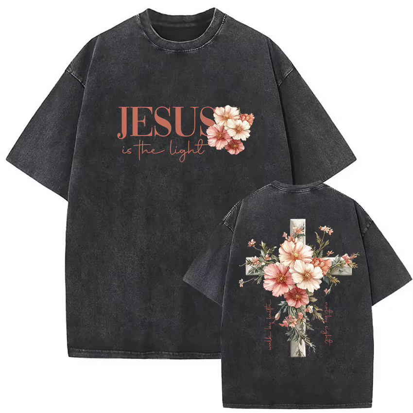 T-shirt vintage lavé pour homme « Enfant de Dieu Chrétien »