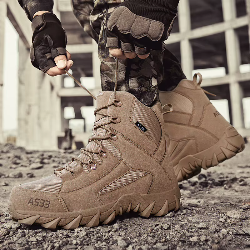 Bottes de randonnée pour hommes, chaussures de trekking d'extérieur à tige haute, antidérapantes, résistantes à l'usure, semelle épaisse, chaussures de sport tout-terrain, grande taille 39-47