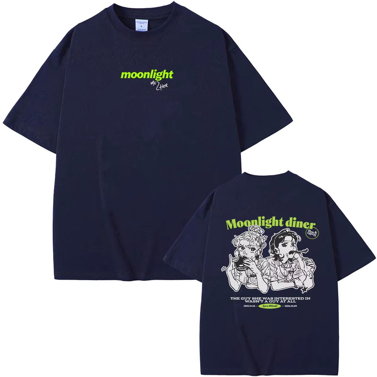 T-shirt décontracté surdimensionné à col rond pour hommes et femmes