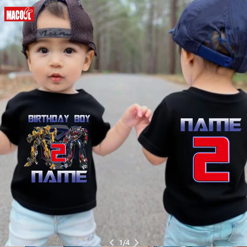 T-shirt d'anniversaire personnalisé pour garçons