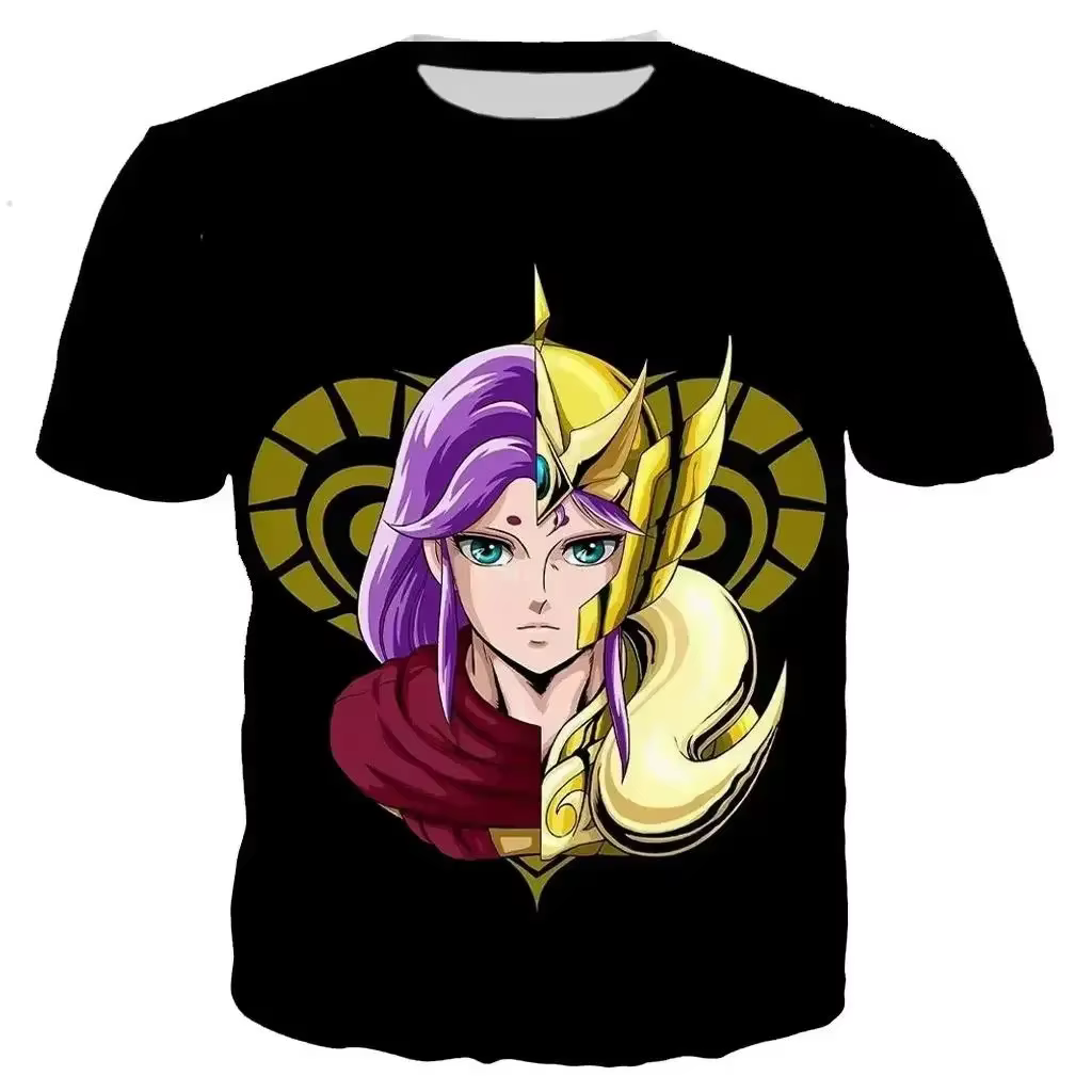 Saint Seiya T-shirt hommes mode T-shirts enfants Hip Hop hauts