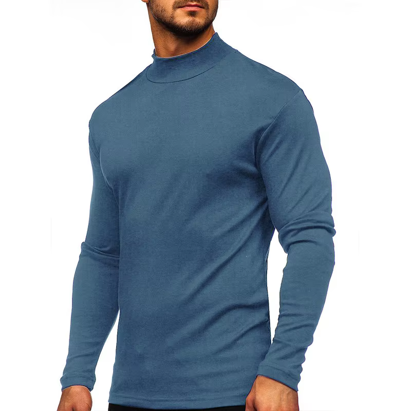T-shirt à manches longues et col roulé pour homme