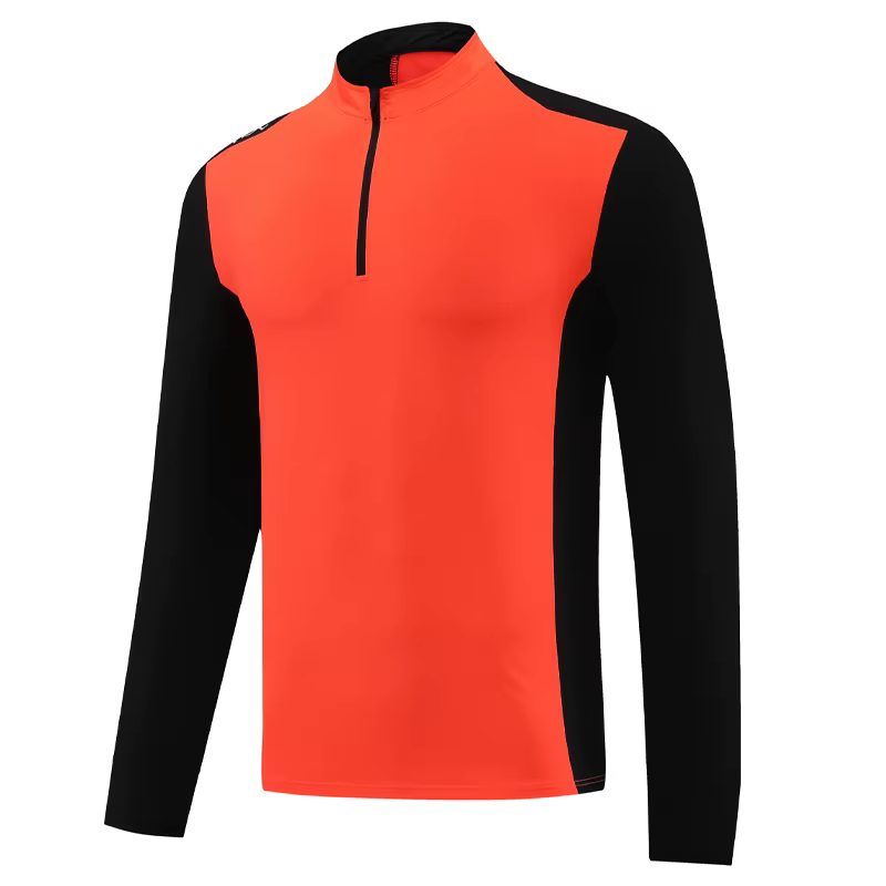 Manches longues salle de sport hommes Laple demi fermeture éclair mode formation Patchwork compresser t-shirt automne entraînement en plein air imprimer vestes de course