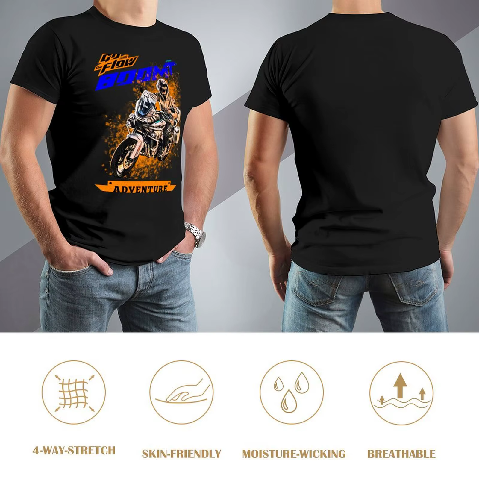 CFMoto-T-Shirt pour Homme, Vêtement Esthétique, Pack, 800