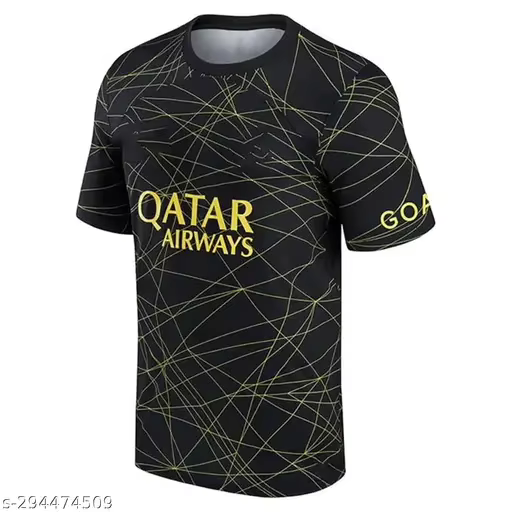 Maillot de football Paris Saint-Germain noir et or pour hommes NEYMAR JR 10, t-shirt de football à manches courtes à séchage rapide, uniforme d'entraînement sportif