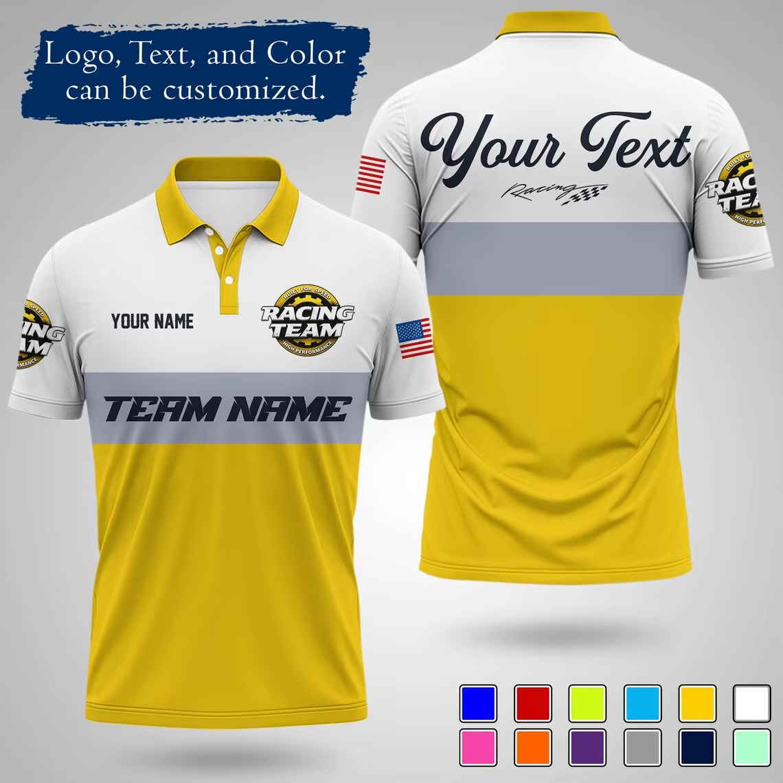 Polo personnalisé pour équipe de course