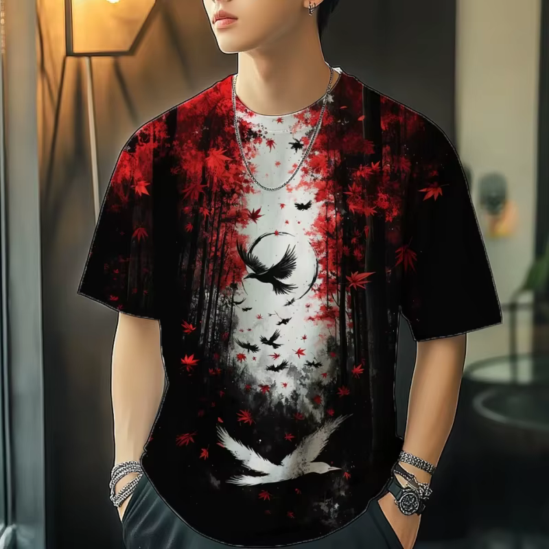T-shirts graphiques de samouraï japonais à la mode pour hommes