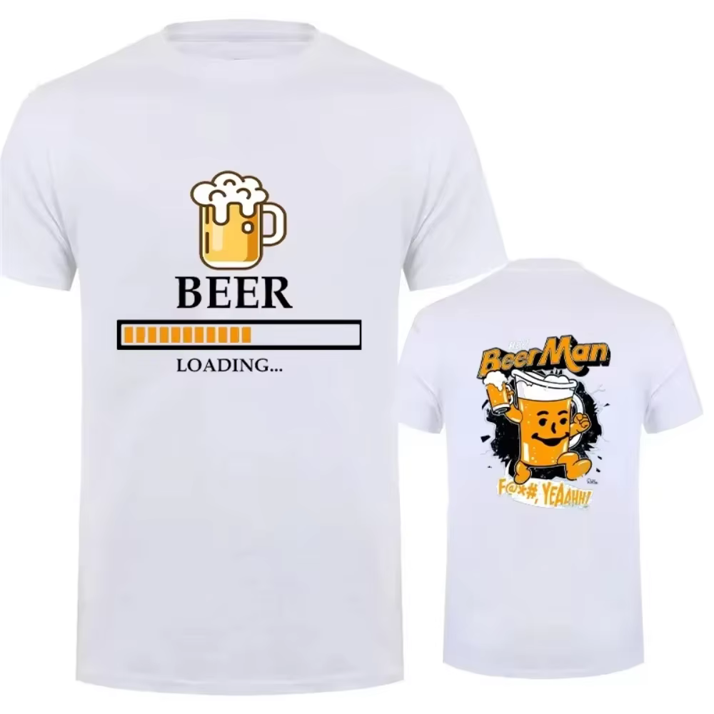 T-shirt imprimé pour homme 100% coton à manches courtes