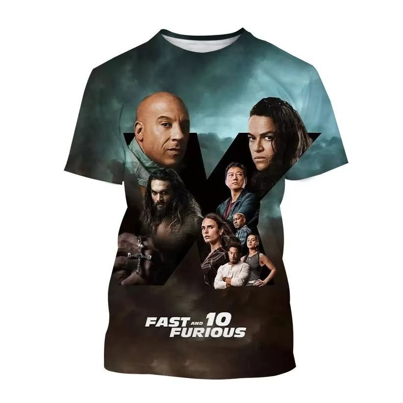 Rapide et furieux impression 3D T-Shirts hommes femmes mode Streetwear surdimensionné à manches courtes t-shirt Harajuku