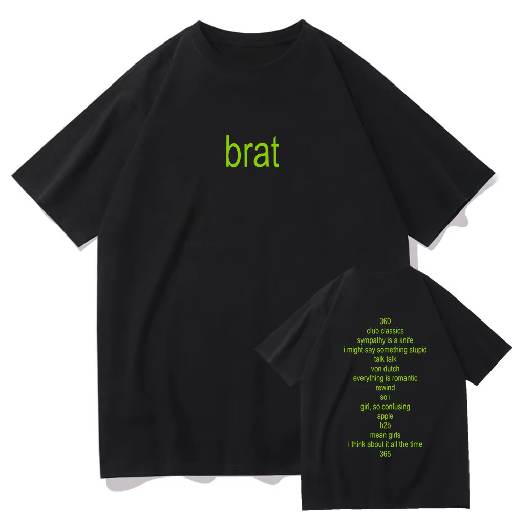 Charli Xcx avec invité spécial Shygirl T-Shirts Brat Album hommes femmes vêtements esthétique unisexe Streetwear été coton t-shirt hauts