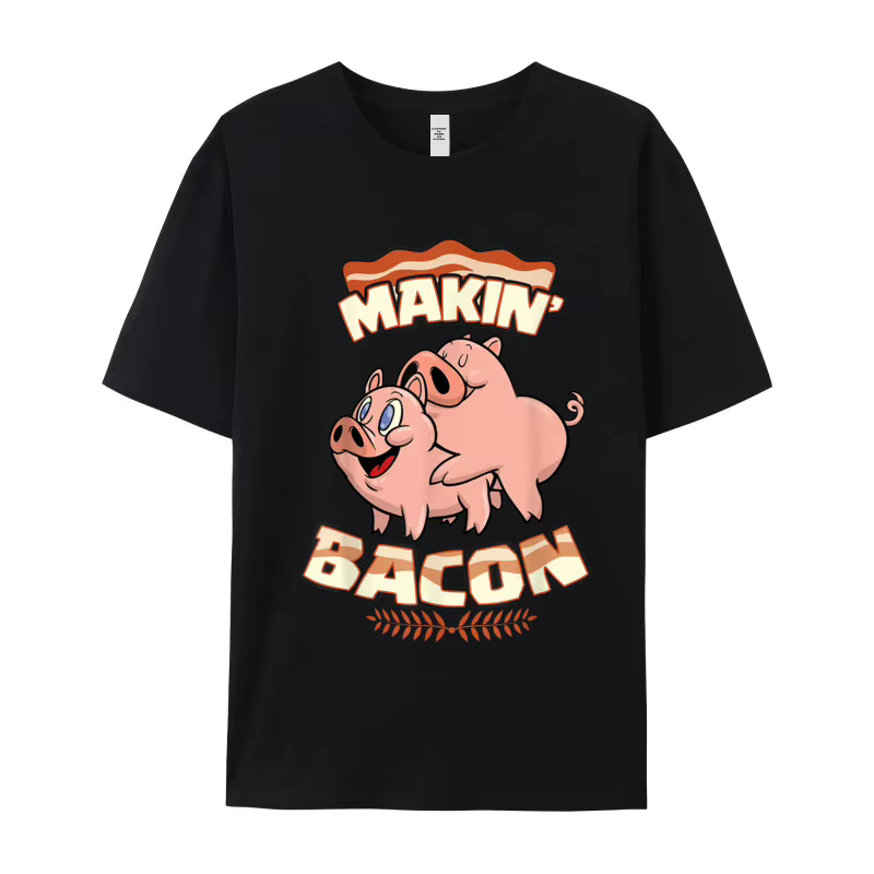 Makin Bcopropriété-T-shirt à manches courtes et col rond en pur coton