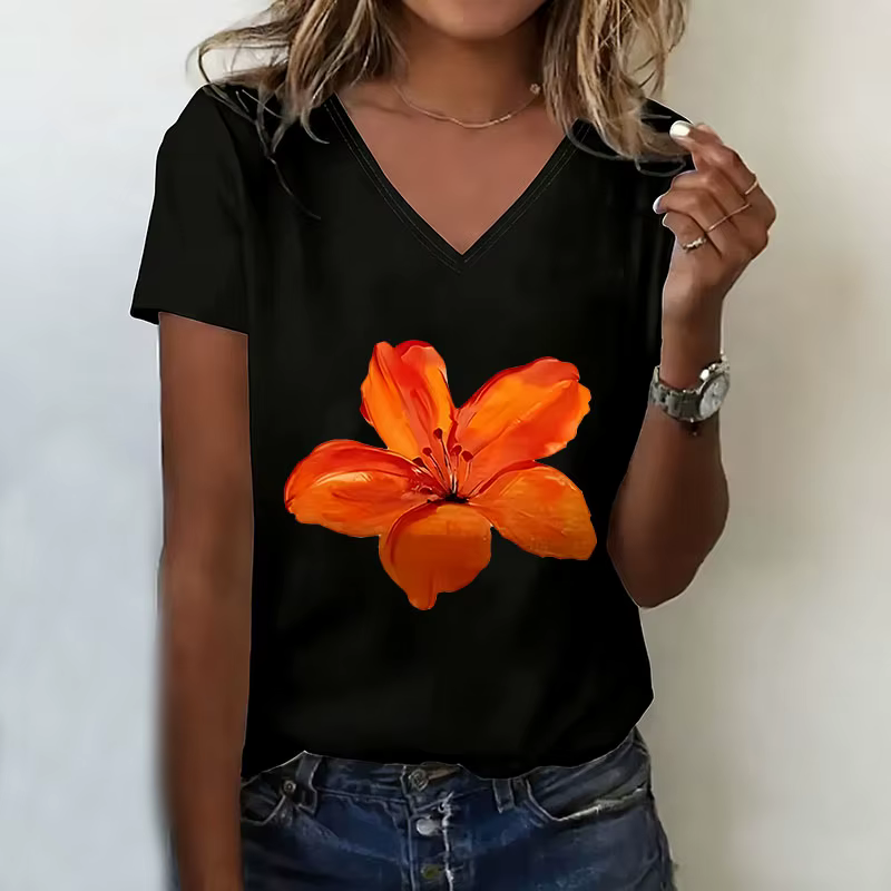T-shirt à fleurs Retri