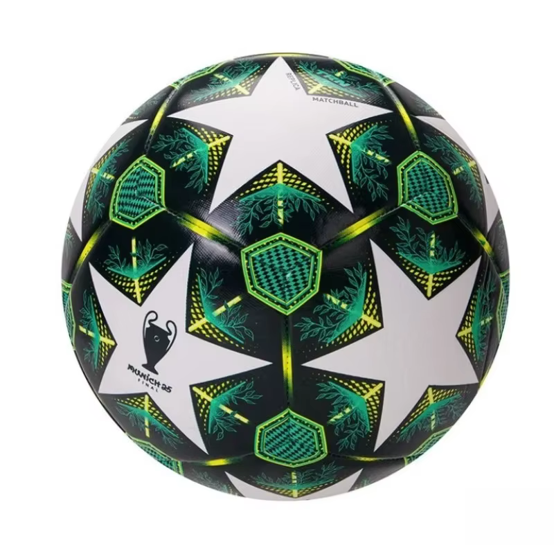 Adidas No. Ballon de football cousu à la machine, 5 ballons, logo de la Ligue des Champions imprimé en TPU, identique pour hommes et femmes, vert fluorescent JH1281