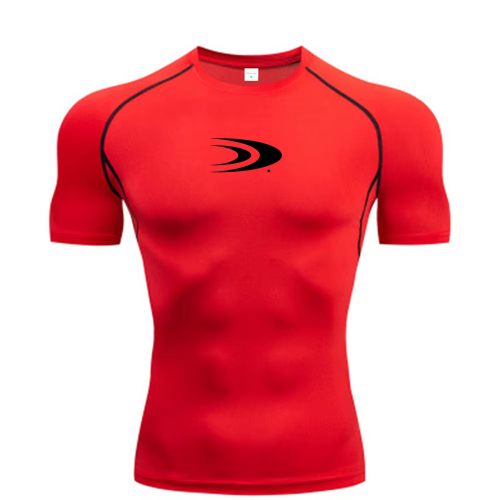 T-shirt de compression homme 2026 à manches courtes – Maillot de sport fitness