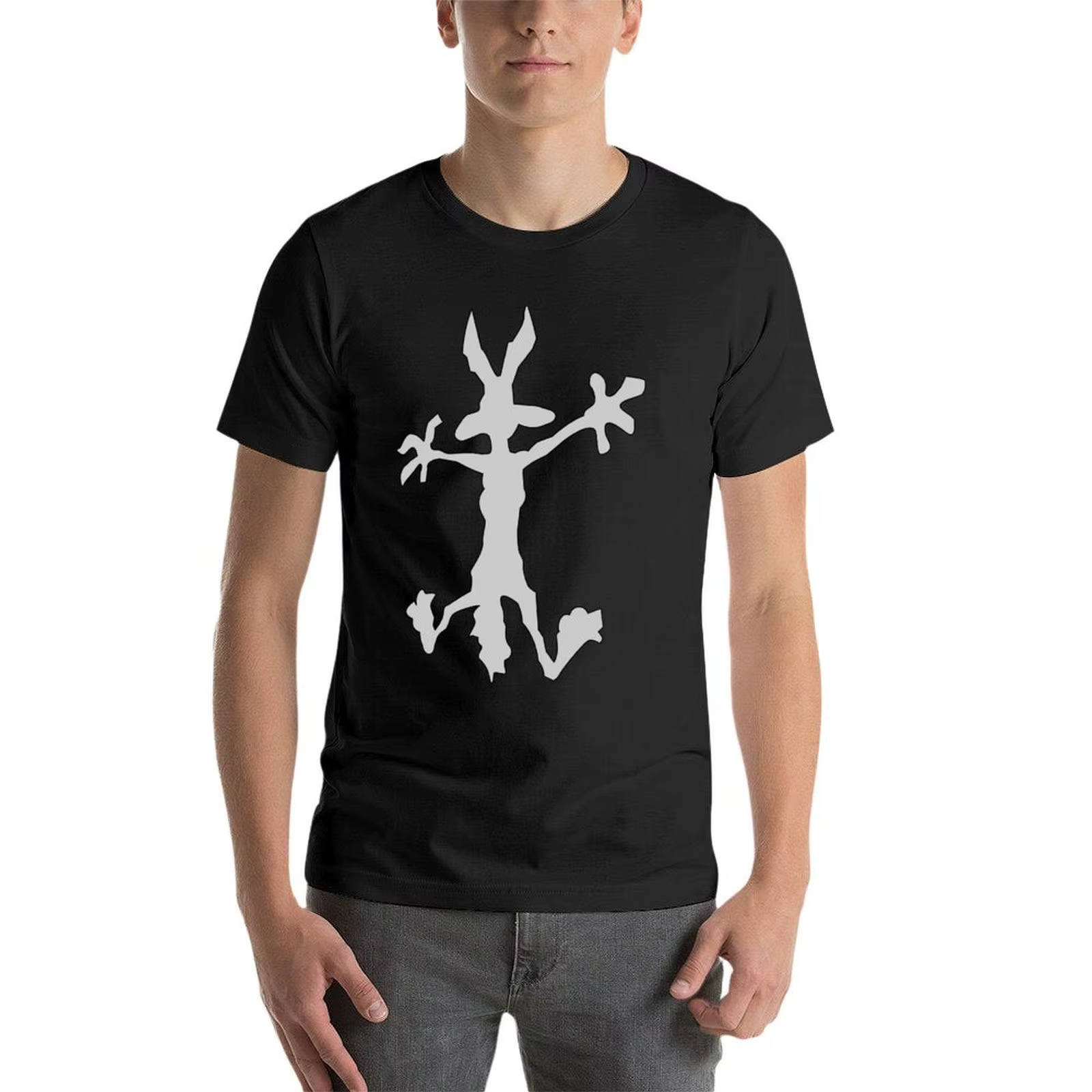 T-shirt à trous de coyote pour hommes
