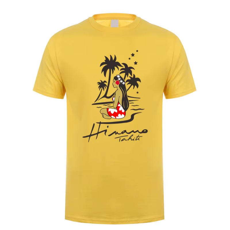 Hinano Tahiti bière t-shirt été hommes coton à manches courtes T-shirts