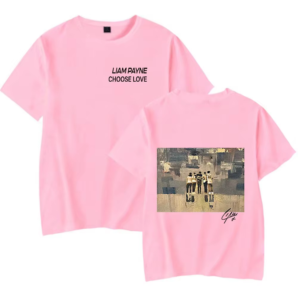 Liam Payne choisir amour t-shirt Payne hommage t-shirt à manches courtes col rond t-shirt haute qualité coton hommes femmes Rip Hip Hop