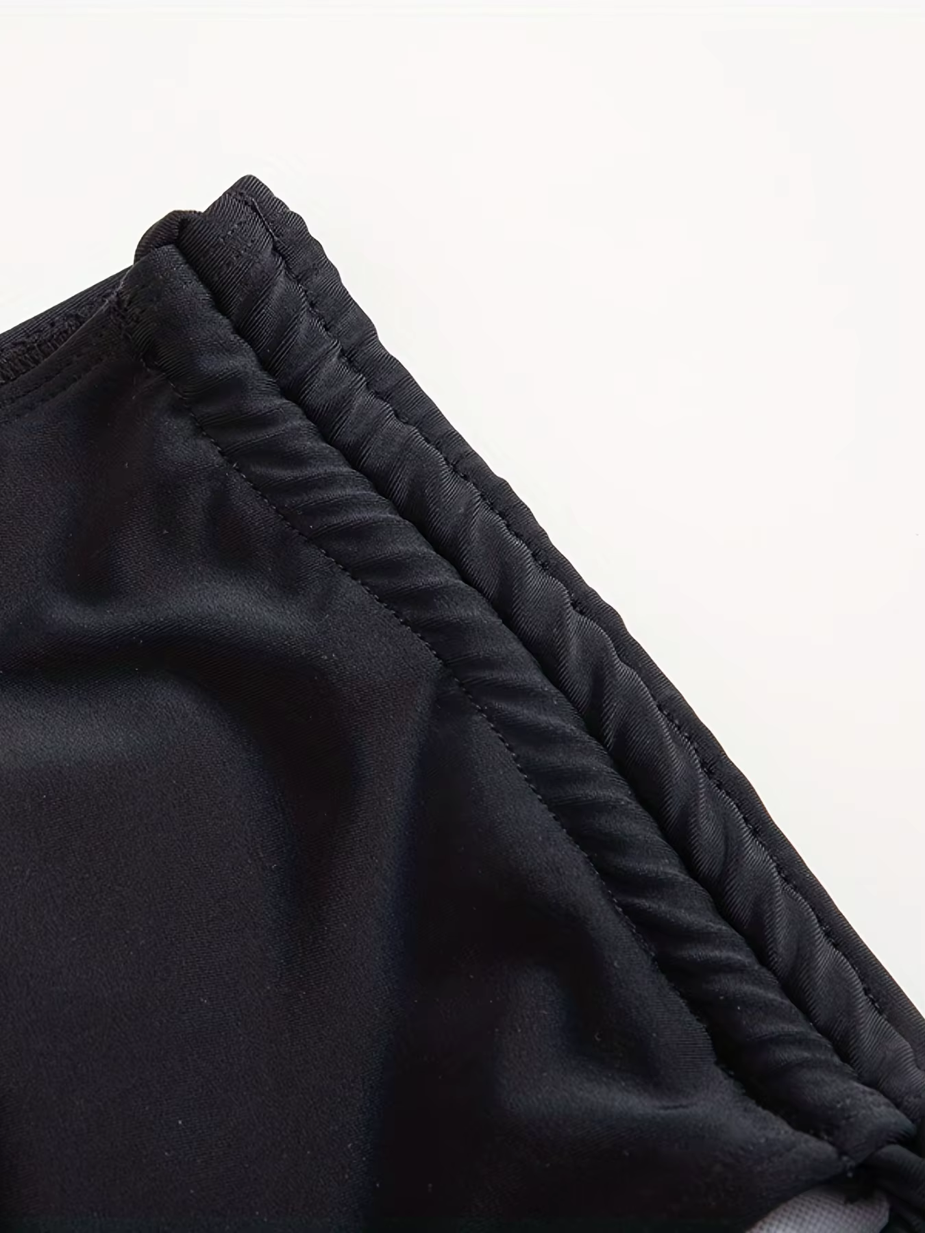 Bas de bikini noir taille haute pour femme, triangle à nouer, ajustable, sexy, amincissant, maillot de bain anti-exposition