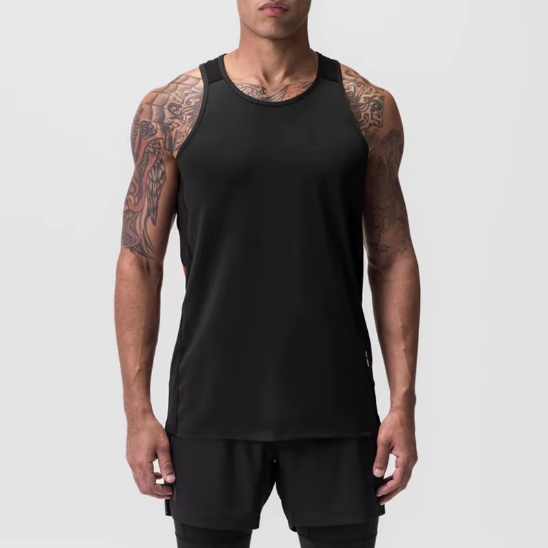 Débardeur Homme Été Respirant Séchage Rapide Sans Manches Haut Élastique pour Gym Fitness Course Décontracté