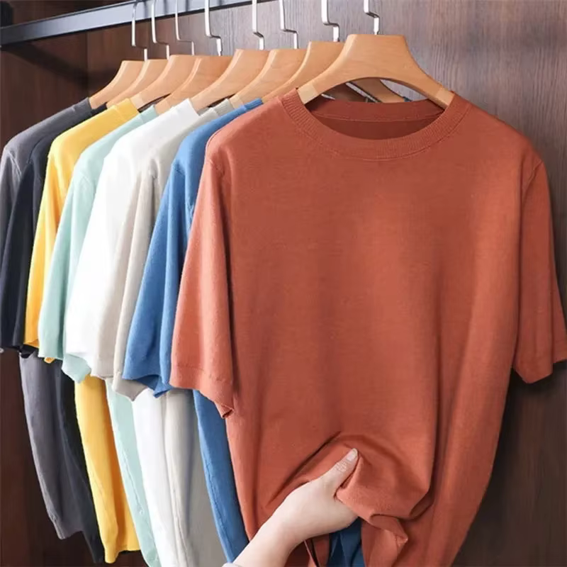 T-shirt en laine mérinos super fine pour hommes