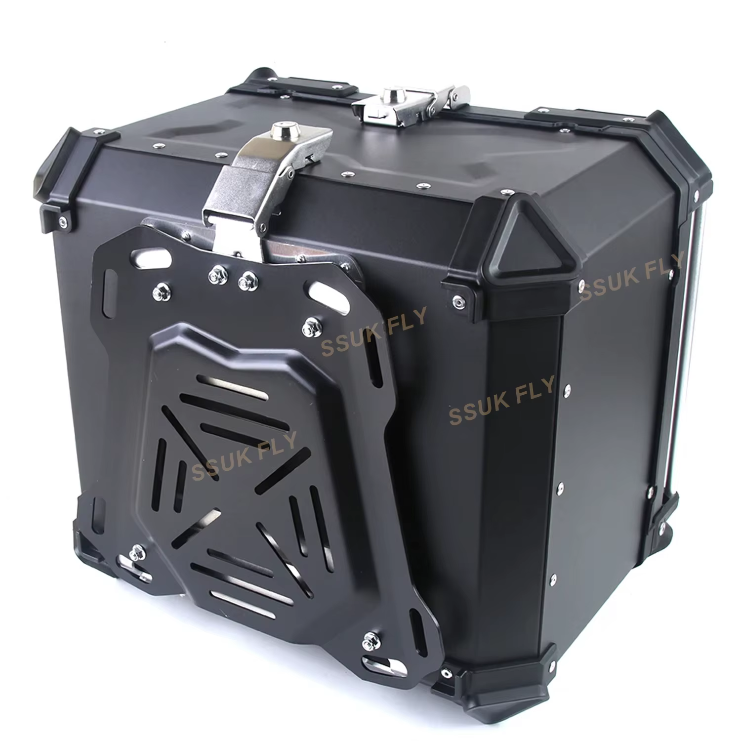 Outil de boîtier supérieur de queue de moto, étui à bagages arrière, plaque de base de coffre de casque, crochet à dégagement rapide, accessoires de montage à vis, 28L-100L