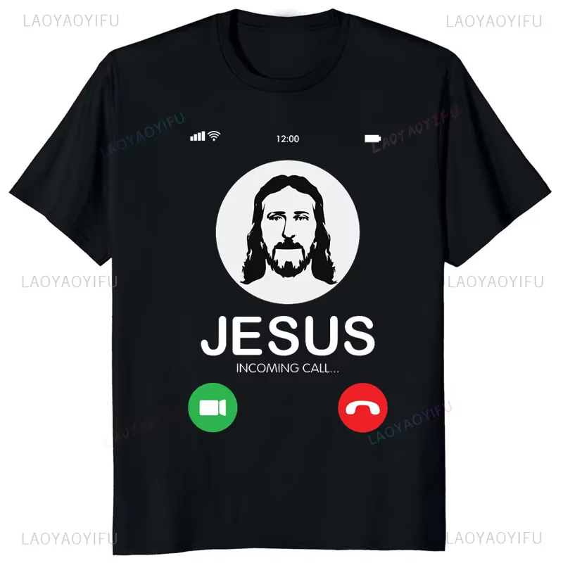 Moshi Moshi Jesus Desu T-shirt à manches courtes pour hommes