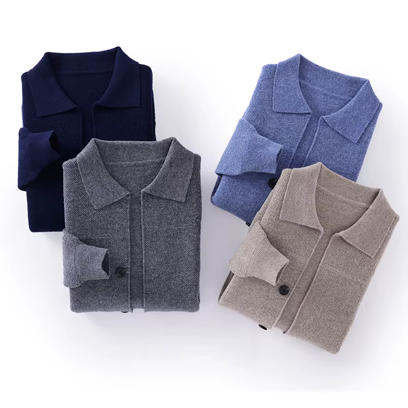 Cardigan Triblockchain en Laine Mérinos pour Homme