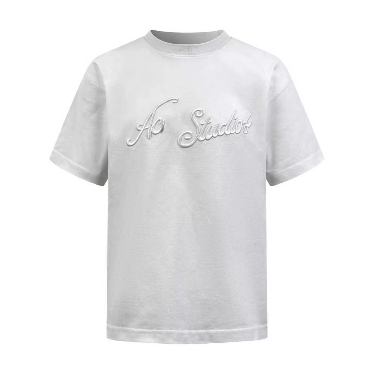 T-shirt unisexe en coton biologique avec logo brodé 3D