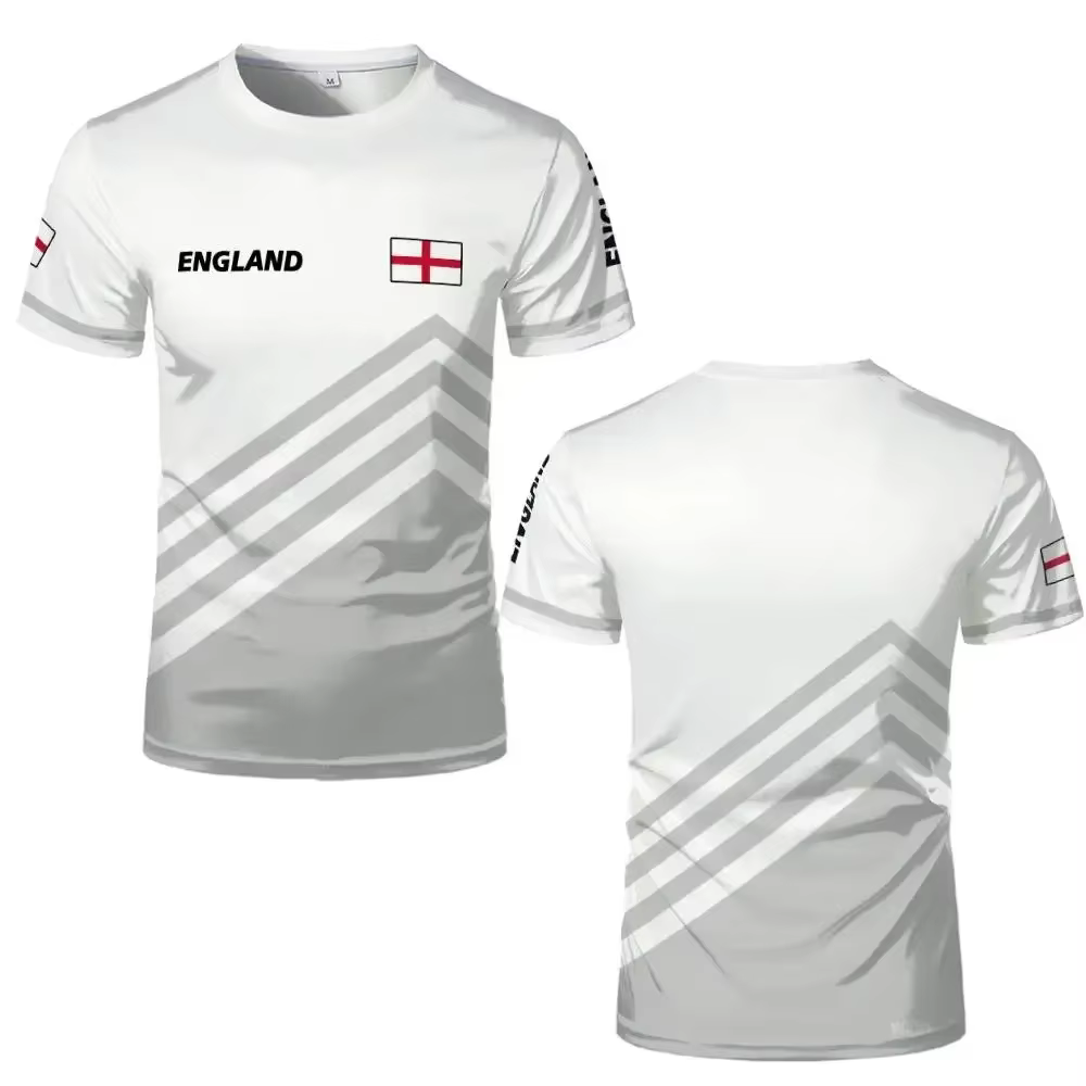 T-shirt de sport graphique Angleterre pour hommes et femmes