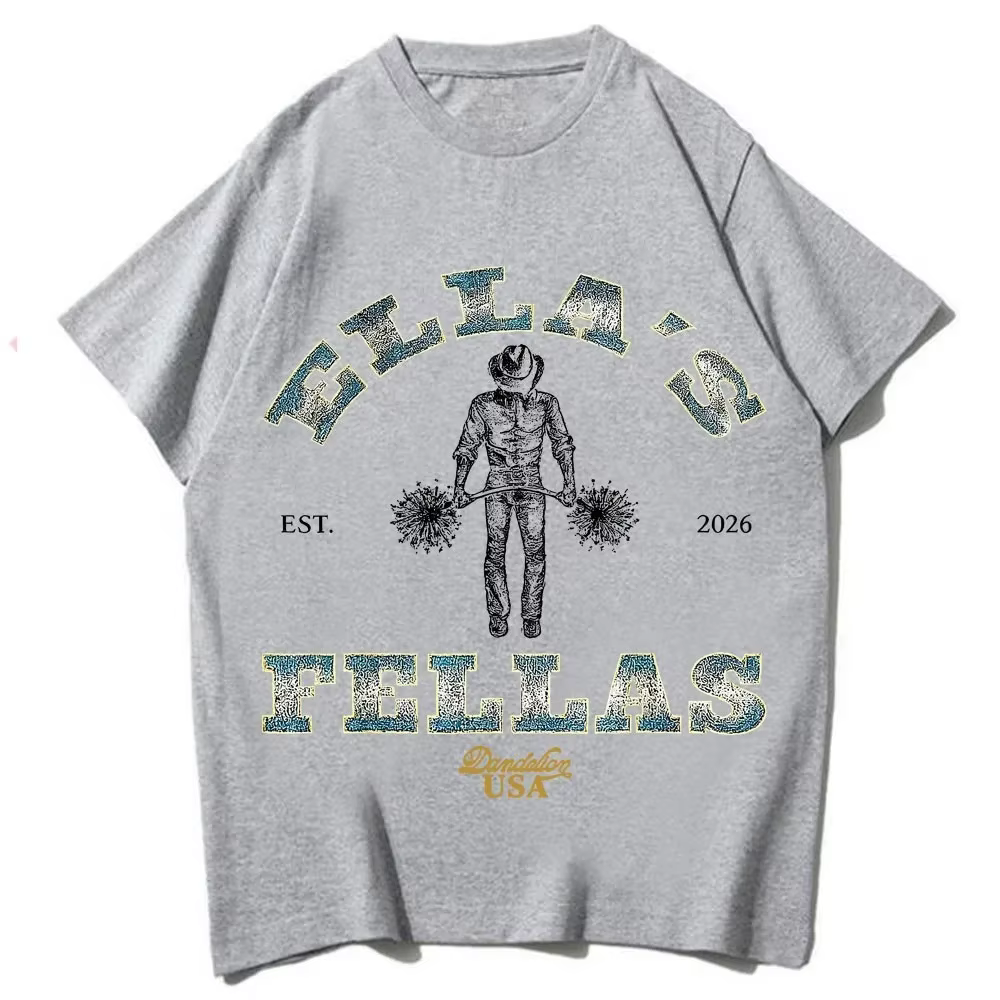 T-shirt tendance vintage été 2026 Ella Langley Ella's Fellas pour homme et femme