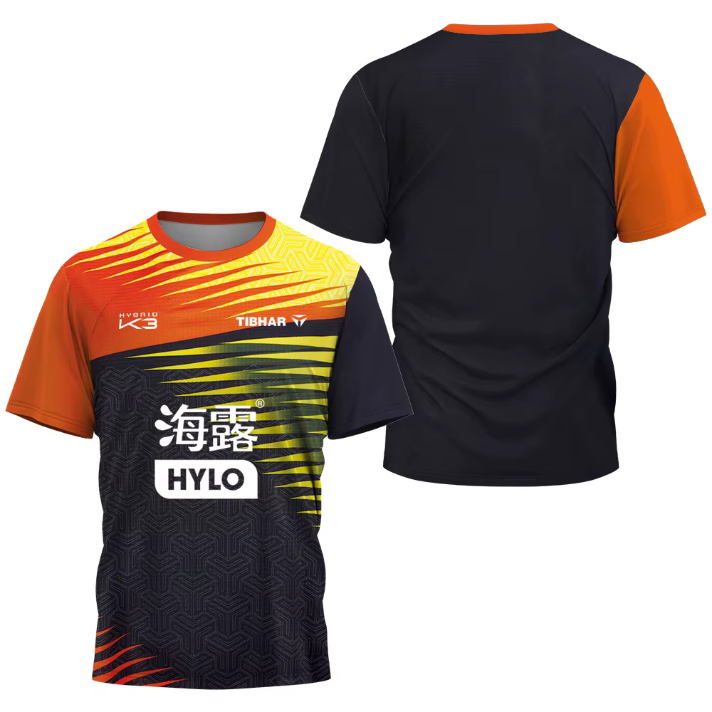 Felix Lebrun impression 3D sport séchage rapide respirant hommes T-shirt maillot de Tennis de Table en plein air rue équipe formation haut à manches courtes