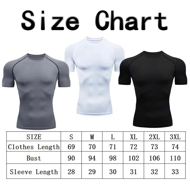 T-shirt de compression personnalisé à séchage rapide pour hommes et femmes