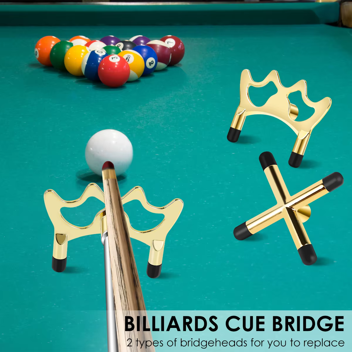 Queue de billard télescopique avec tête de pont
