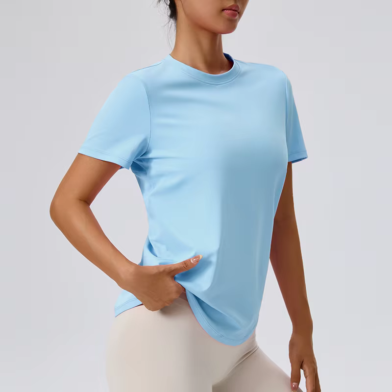 T-shirt classique à col rond pour femmes